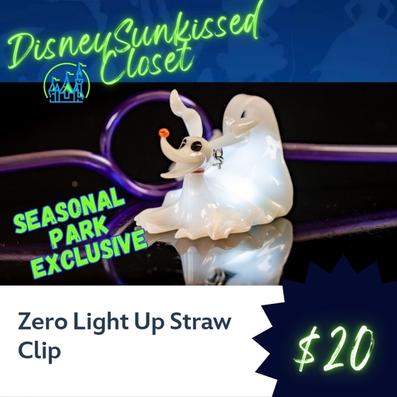 DLR Exclusive Nightmare Before Christmas NBC Zero Straw Clip Bag Charm Lights Up - Picture 1 of 1